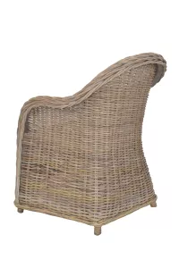 Kubu-Rattansessel Korbsessel – Handgeflochten, naturgrau gewischt