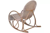 Relax-Schaukelstuhl aus handgeflochtenem Kubu-Rattan in Naturgrau