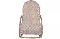 Relax-Schaukelstuhl aus handgeflochtenem Kubu-Rattan in Naturgrau