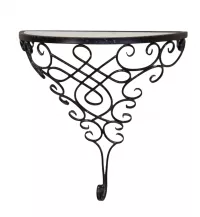Wandkonsole aus Metall, schwarz