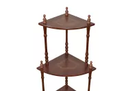 Eckregal Rusti mit 4 Böden, nussbaum