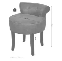 Hocker/Sessel mit Rückenlehne 