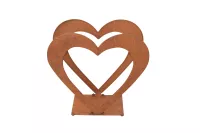 Herz-Metallregal aus Eisen in Rostoptik, 56cm – Dekoratives Regal für Innen & Außen