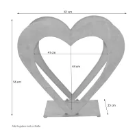 Herz-Metallregal aus Eisen in Rostoptik, 56cm – Dekoratives Regal für Innen & Außen