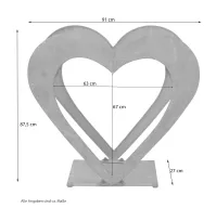 Eisenregal in Herzform, 87 cm hoch, Metallregal mit Rostpatina für Innen & Außen
