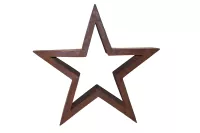 Deko-Stern aus Metall in Rostoptik – Groß 86 cm, für Innen & Außen