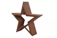 Deko-Stern aus Metall in Rostoptik – Groß 86 cm, für Innen & Außen