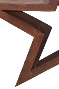 Deko-Stern aus Metall in Rostoptik – Groß 86 cm, für Innen & Außen