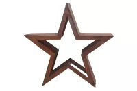 Großer Dekostern aus Metall, Rostoptik – Standstern 106 cm für Innen & Außen, montiert