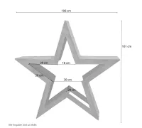 Großer Dekostern aus Metall, Rostoptik – Standstern 106 cm für Innen & Außen, montiert