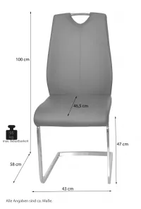 Gepolsterte Schwingstühle im 2er Set 