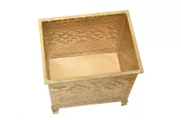 3-tlg. goldfarbenes Blumentopf-Set 