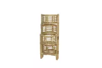 Blumenständer / Raumteiler aus Rattan, naturfarben