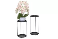 Blumenständer „Modern Line“ – Metall Schwarz – 46 cm Höhe – Pflanzenständer