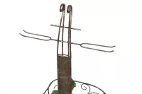 Dekoratives Flaschenregal Gitarre – Rustikal, für Weinflaschen & Gläser, 106 cm hoch
