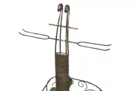 Dekoratives Flaschenregal Gitarre – Rustikal, für Weinflaschen & Gläser, 106 cm hoch