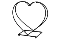 Herzförmiges Kaminholzregal – Stilvolle Holzaufbewahrung aus Metall 53 cm