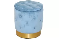 Runder Polsterhocker, Sitzhocker mit Stauraum 