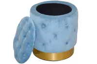 Runder Polsterhocker, Sitzhocker mit Stauraum 