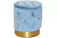 Runder Polsterhocker, Sitzhocker mit Stauraum 
