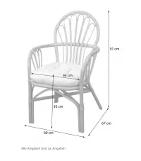Handgemachter Rattanstuhl 