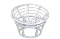 Papasansessel in weiß mit Kissen, in 80, 100 oder 110 cm