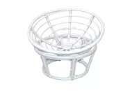 Papasansessel in weiß mit Kissen, in 80, 100 oder 110 cm