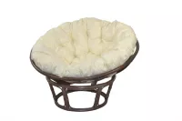 Papasansessel in braun mit Kissen, in 80, 100 oder 110 cm