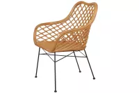 Armlehnstuhl aus Rattan handgeflochten 