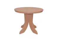 Essgruppe Buche – ausziehbarer Tisch Ø90–130 cm + 4 Stühle, braun gepolstert