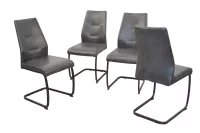 4er-Set Vintage-Schwingstühle 