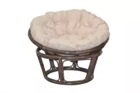 Papasansessel in braun mit Kissen, in 80, 100 oder 110 cm