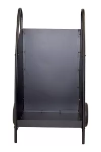 Kaminholzregal auf Rollen aus Metall Schwarz – stabil & modern – 61x46x94 cm