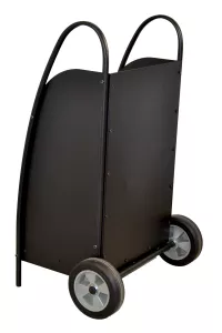 Kaminholzregal auf Rollen aus Metall Schwarz – stabil & modern – 61x46x94 cm