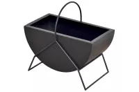 Design Pflanzgefäß aus Metall in Schwarz – Modern & Zeitlos (43 × 25 × 40 cm)