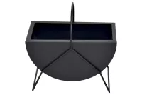 Design Pflanzgefäß aus Metall in Schwarz – Modern & Zeitlos (43 × 25 × 40 cm)