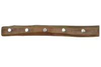 Hakenleiste „Kembat“ – Massivholz-Garderobe im Baumkantenstil, 65 cm, braun