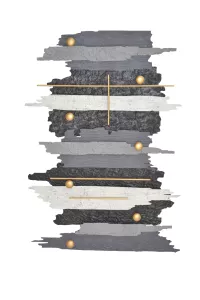 Abstrakte Design Wandgarderobe aus Metall mit 7 Haken – 70x100 cm