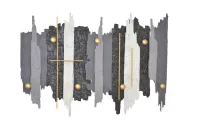 Abstrakte Design Wandgarderobe aus Metall mit 7 Haken – 70x100 cm