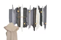 Abstrakte Design Wandgarderobe aus Metall mit 7 Haken – 70x100 cm