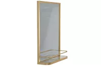 Schöner Wandspiegel aus Metall, mit Ablage, gold