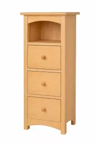 Badezimmer-Unterschrank aus Paulownia-Holz – Naturfarben mit 3 Schubladen