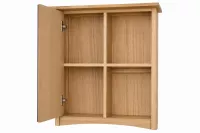 Spiegel-Hängeschrank in Naturfarbe – Badschrank mit Spiegeltür & Ablagefach