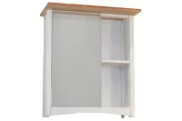 Spiegel-Hängeschrank Weiß/Holzoptik – Badschrank mit Spiegeltür & Stauraum