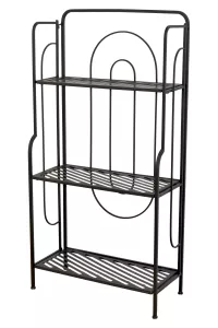 Metallregal Standregal schwarz – 3 Gitterablagen, 120 cm hoch