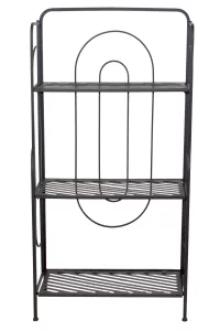 Metallregal Standregal schwarz – 3 Gitterablagen, 120 cm hoch