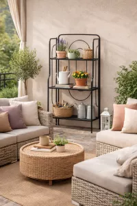 Metallregal Standregal schwarz – 3 Gitterablagen, 120 cm hoch