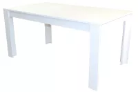 Esstisch 160x90 cm mit Schublade, weiß
