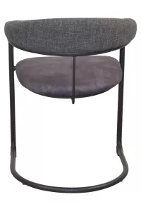 Moderner Polsterstuhl, Esszimmerstuhl mit Armlehnen, Freischwinger, schwarz