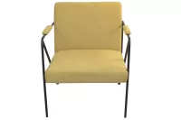 Polstersessel mit Armlehnen im trendingen Retrostyle, gelb